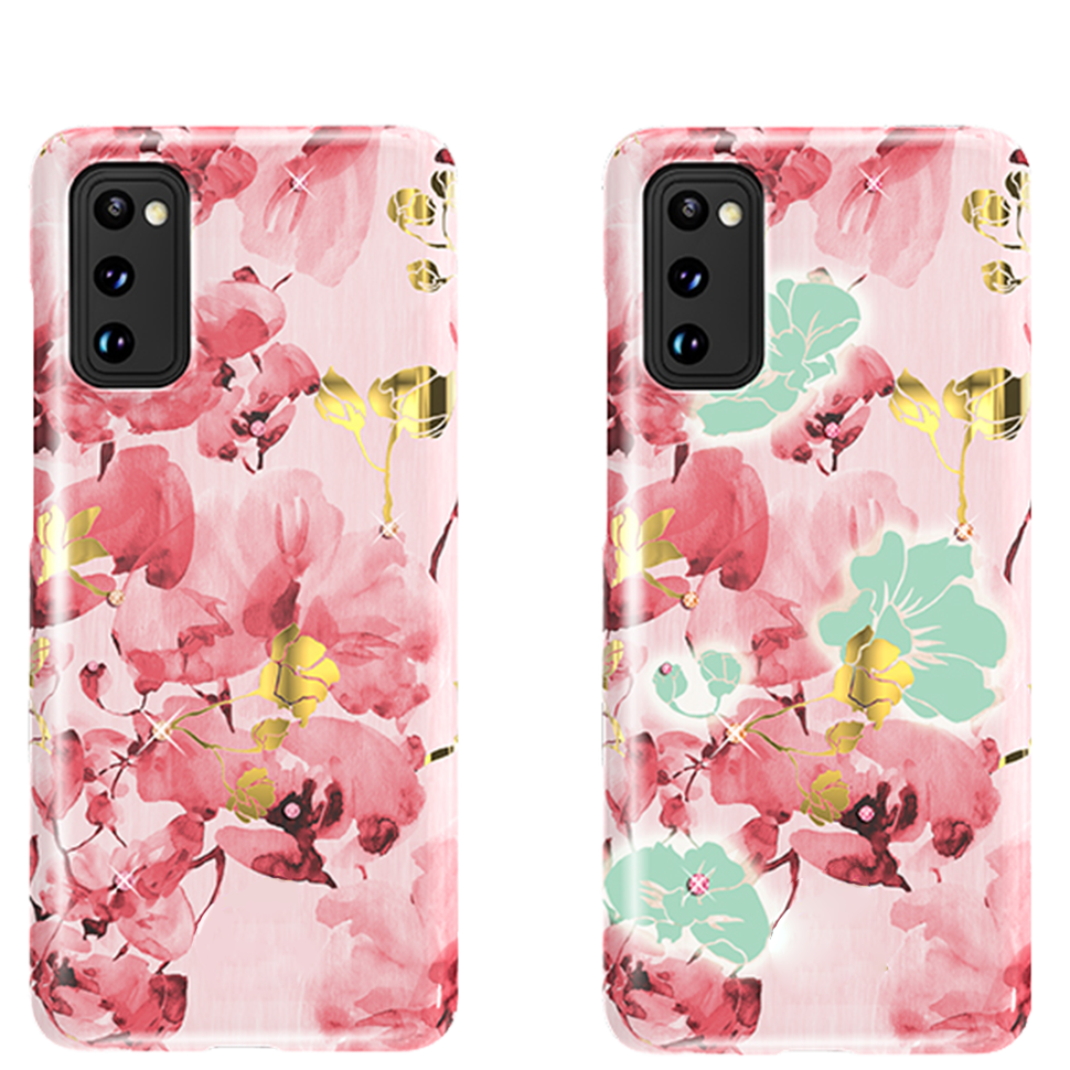 Чехол PQY Spring для Galaxy S20 Pink Flower 