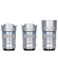 Артикул: 61998. Комплект объективов Sirui Sniper 23/33/56mm F1.2 AF APS-C E-Mount Серебро