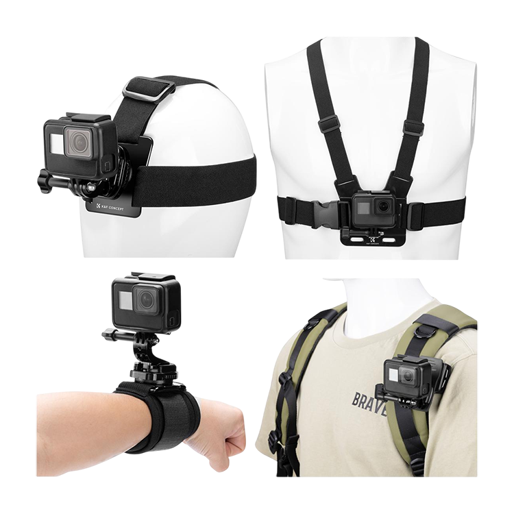 

Комплект креплений K&F Concept Accessories Set для POV съёмки на экшн-камеру и смартфон SKU.2289
