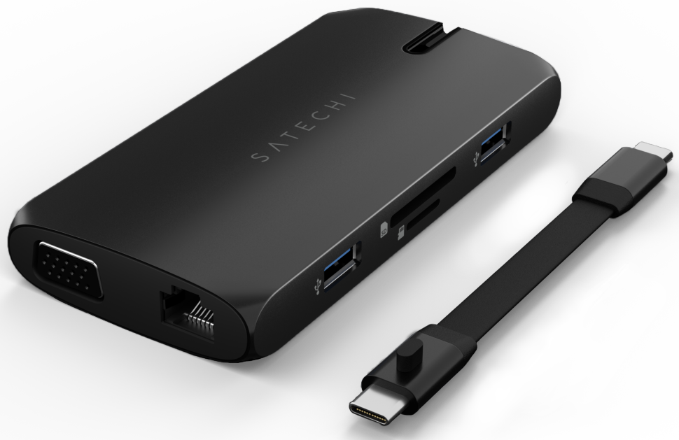 

Хаб Satechi Type-C On-the-Go Multiport Adapter Черный ST-UCMBAK