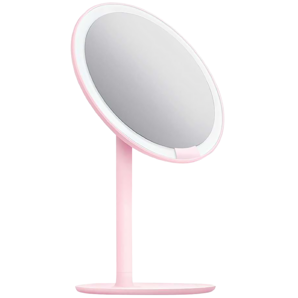 Зеркало для макияжа Amiro HD Daylight Mirror Розовое 
