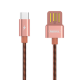 Кабель металлический Remax Silver Serpent USB - Type-C Розовое золото - Изображение 63164