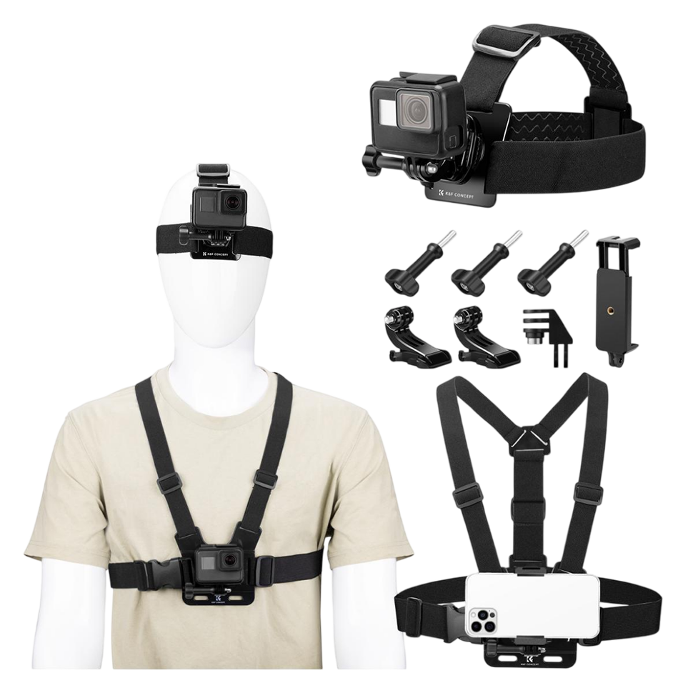 Комплект креплений K&amp;F Concept Action Camera strap для POV съёмки на экшн-камеру и смартфон 
